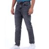 Regular fitted jeans in cotton spandex denim fabric. Five pockets, button fastening on the front and zipper fly.