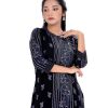 Black Viscose Straight-Cut Kameez