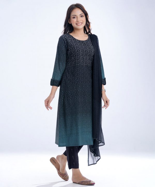 Black Viscose Salwar Kameez