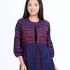 Blue Georgette Long Shrug / long koti