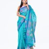 Turquoise Green Cotton Saree