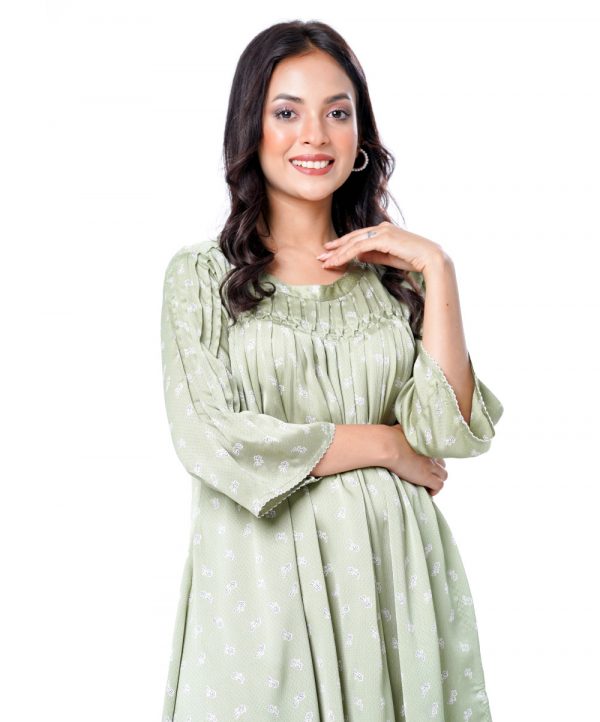 Green Georgette Woven Tops