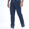 Men's slim fitted jeans in cotton spandex denim fabric. Five pockets, button fastening on the front and zipper fly.